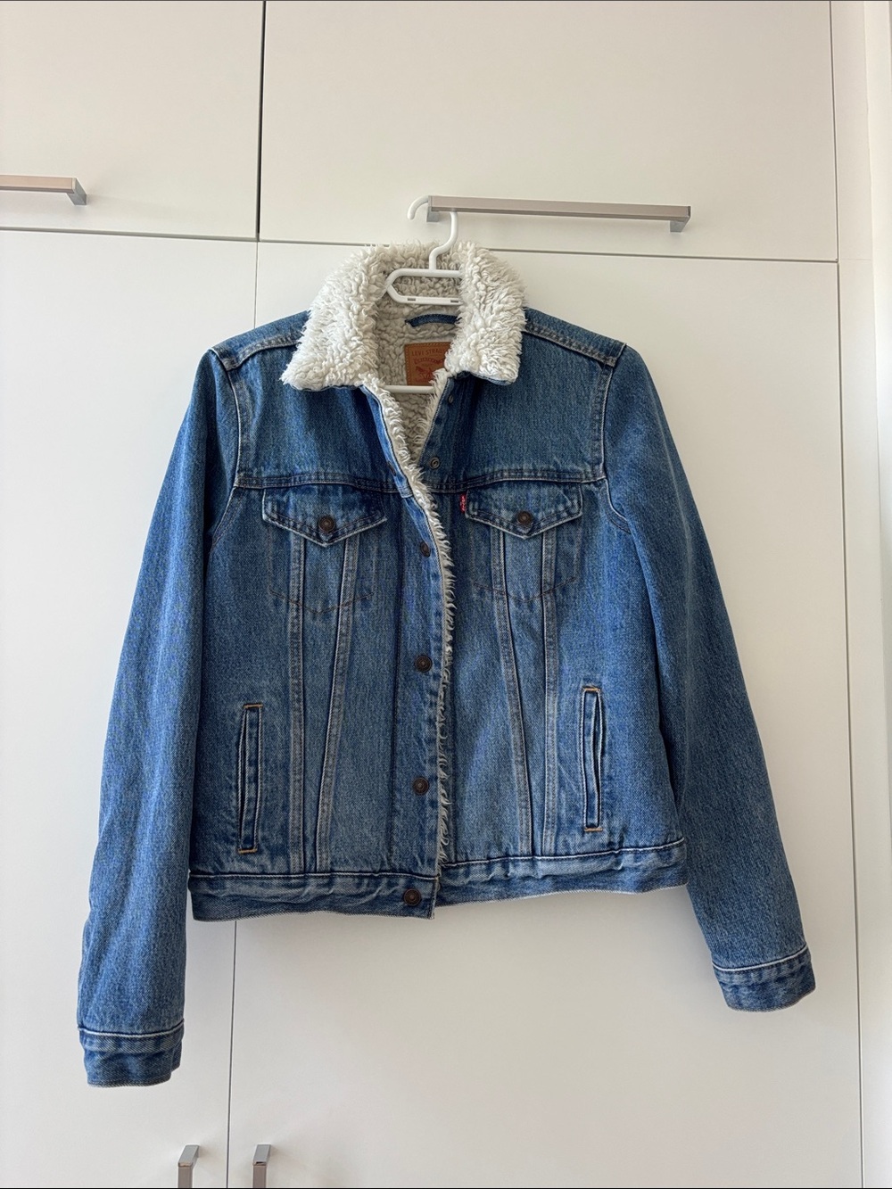 Levi's Denim Jacket with Cream Sherpa Collar